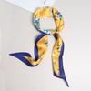 Spring new French literary and artistic simulation silk rhombus scarf imitation fragrant cloud yarn silk scarf women's French elegant small floating b