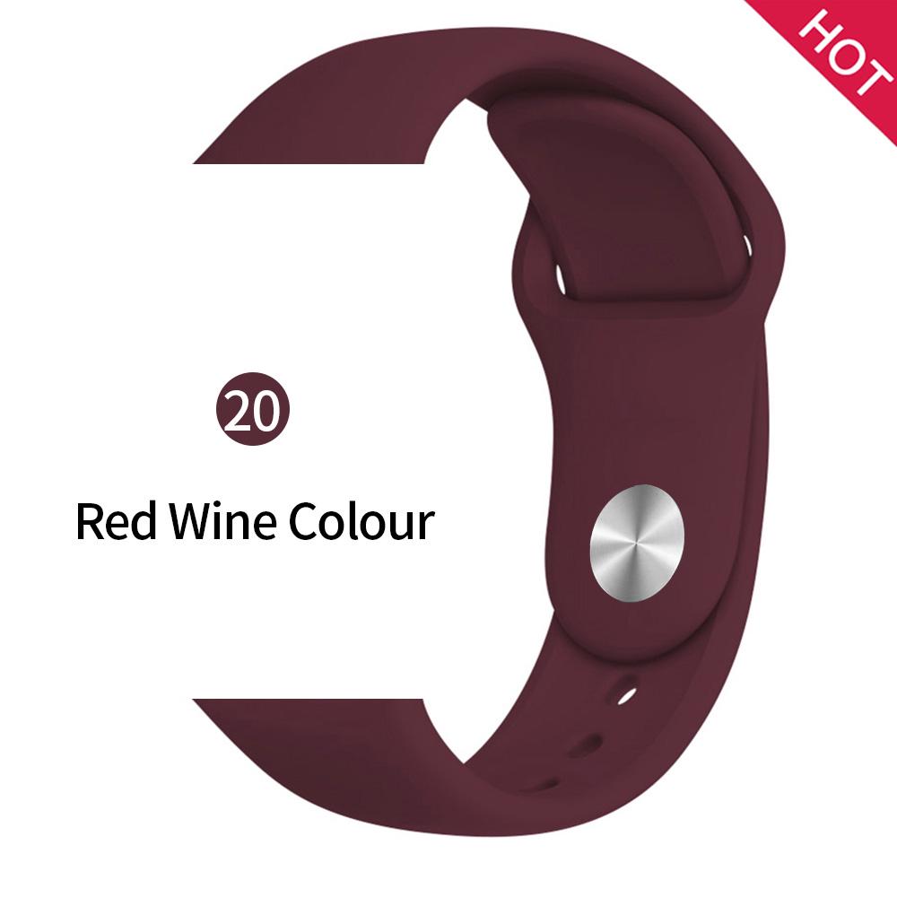 Силиконовый ремешок для часов Apple Watch 1-6 SE, Iwatch
