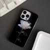 Роскошный чехол для iPhone 17 Pro Max с дизайном Белая Роза, чехол для телефона для iPhone 16 Plus 15 14 13 12 11 17Air, мягкая черная задняя крышка