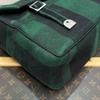[Pre-Owned] Camp Vintage Plaid Pattern Embroidered Canvas Messenger Bag - Very Good #ZJIYV5