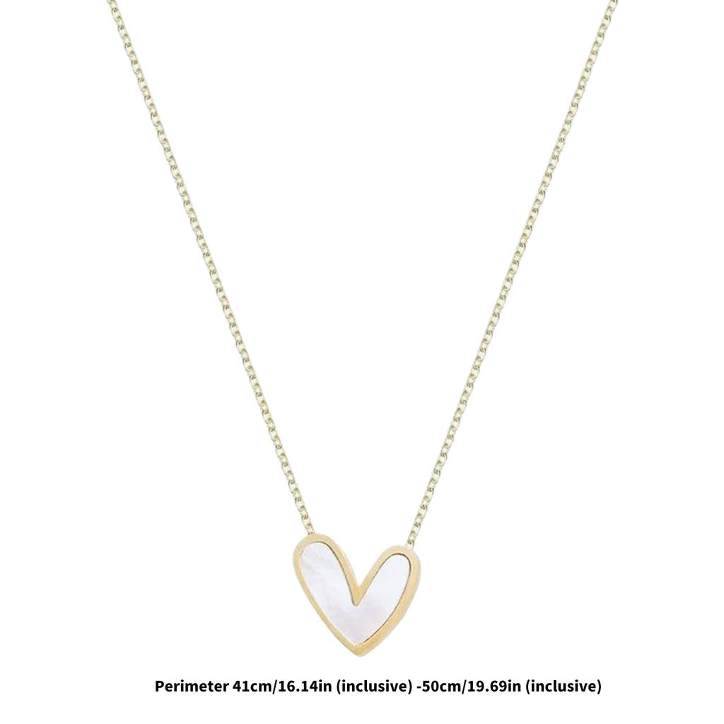 Элегантное ожерелье с подвеской в виде сердца из золота/серебра, регулируемая длина, цепочка на ключицу из титановой стали, колье ручной работы