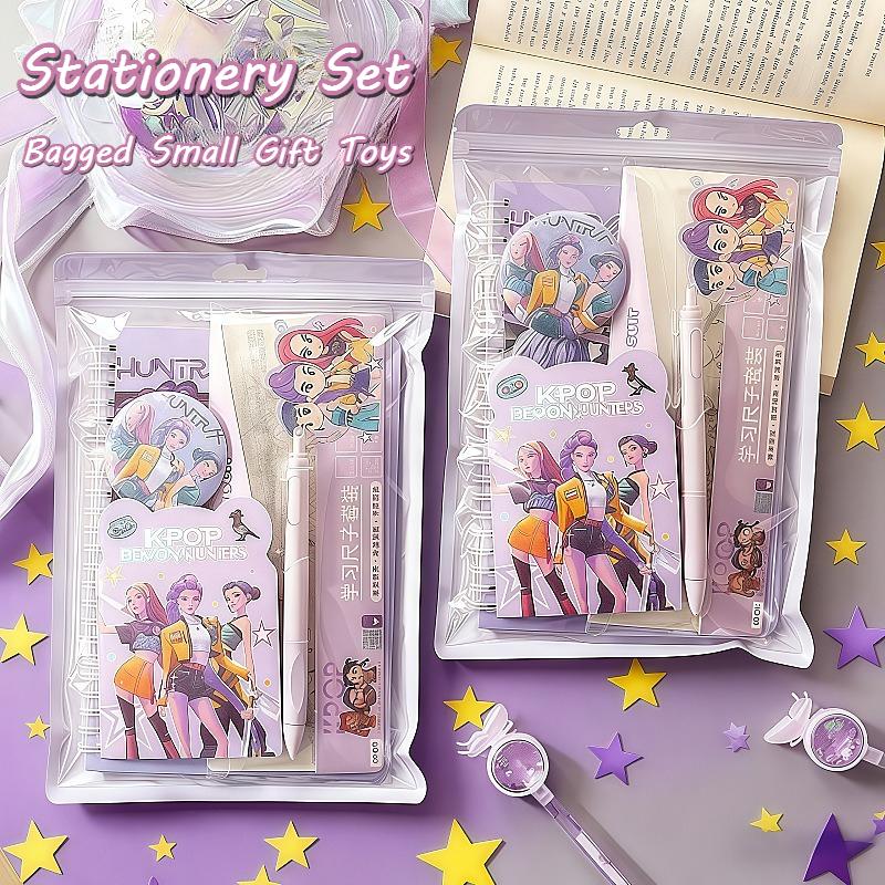 Student Reward Small Gifts KPOP Demon Hunters Stationery Set Practical School Supplies Birthday Gift for Kids Fans Collection