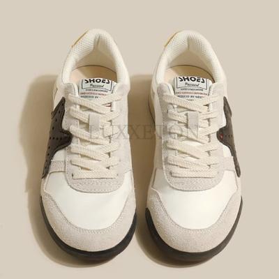 Новые женские кроссовки в стиле ретро со звездами из кожи разных цветов, на шнуровке, на плоской подошве, женские нескользящие кроссовки для бега