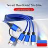 Быстрый зарядный кабель 3-в-1 A+C: Совместимо с устройствами Apple, Huawei и Type-C