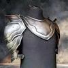 Gothic Shoulder Armor Gorget Set Knight Shoulder Armor, Gorget Gray Steel Knight Cosplay, LARP, Fantasy Warrior Costume Gift