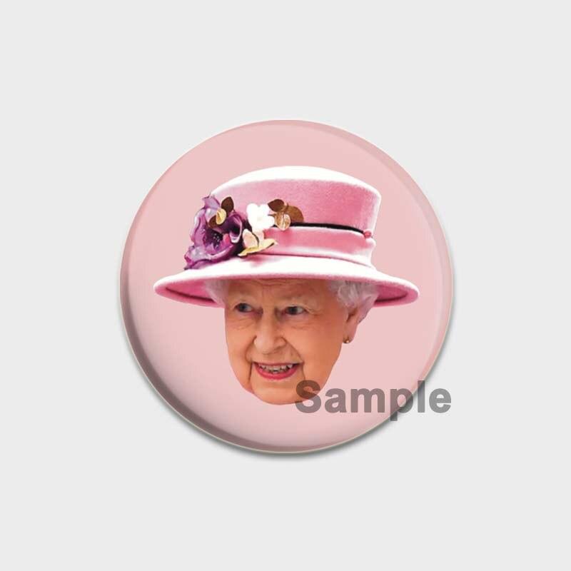 58 мм брошь на лацкан королевы Елизаветы II, брошь ручной работы, значки на рюкзаке, забавные броши из сплава для женщин, ювелирный аксессуар, праздничные подарки