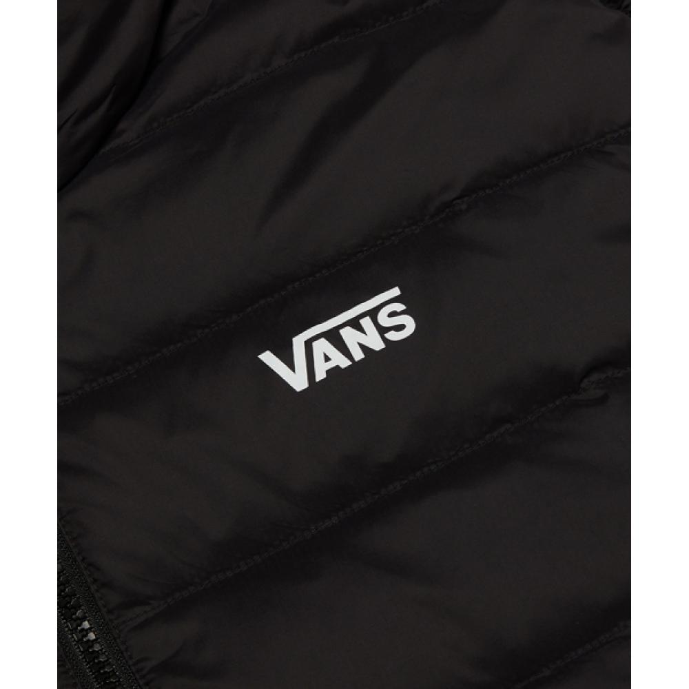 Vans Легкий пуховик с капюшоном черного цвета Vn000p2pblk1
