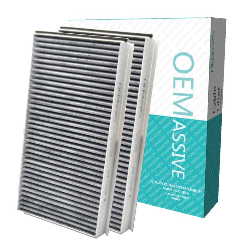 2x Car Pollen Cabin Filter Activated Carbon For BMW 5 6 Series Alpina B5 B6 E60 E61 E63 E64 2004 2005 2006 2007 2008 2009 2010