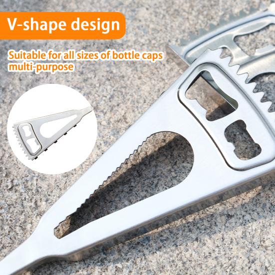 Bottle Opener Comfortable Grip Creative Sturdy Anti-rust Multifunctional Save Effort Silver Color Stainless Steel Jar Opener Home Supply