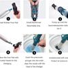High Pressure Toilet Plunger & Drain Unblocker Kit with Visual Barometer & 4 Replaceable Heads - Heavy Duty for Blocked Toilets, Sinks, Baths, Showers