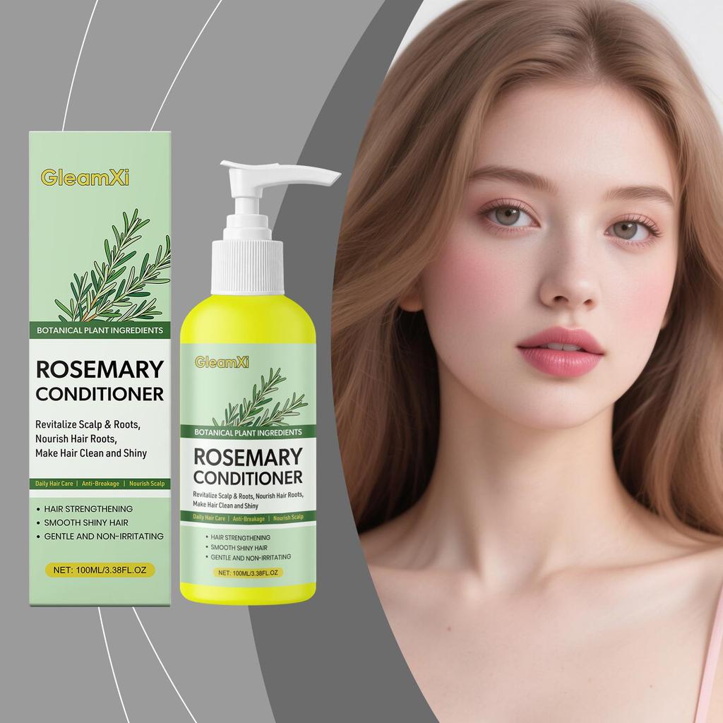 GleamXi Увлажняющий кондиционер для волос с розмарином для гладких, блестящих, непослушных волос