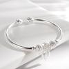 Silver-plated dreamcatcher bracelet for women, young style, trendy, versatile, forest-themed, open design, fresh and elegant ins Silver jewelry