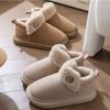Autumn and Winter Cotton Slippers Bag Heel Women Indoor and Outdoor Couple Home Household Velvet Platform Confinement Cotton Shoes Men's Winter