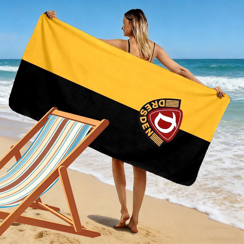 Dynamo Dresden Print Beach Towel, Large Soft Quick Dry Towel for Beach Camping Swimming