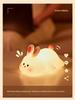 Large Face Rabbit Night Light with Voice Control and Timer - Soft, Colorful, Cute Sleep Aid Atmosphere Light