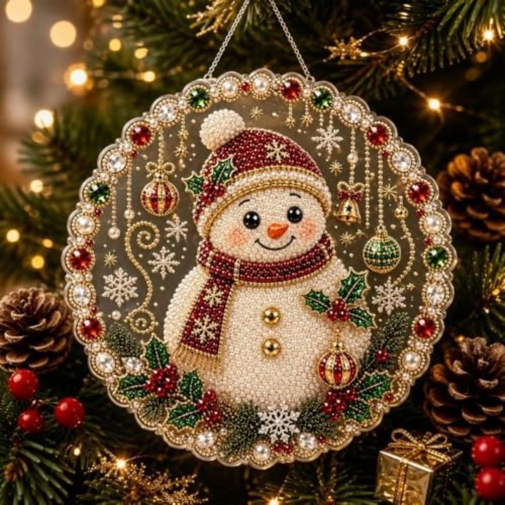 1 Set Pearl Texture Diamond Painting Door Hanger Christmas Diamond Painting Door Decoration