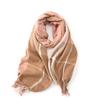Lady Knitted Thick Print Warm Winter Scarf  Women Plaid Design Pashmina Shawls Cashmere Shawl  Wrap Tassel Scarves