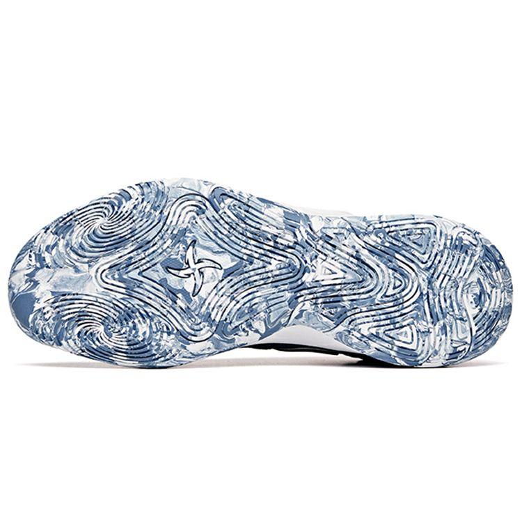 Anta Кроссовки для баскетбола Quick Decision Fabric Synthetic Leather Shock Absorbing Non-Slip Wear Resistance Mid Top Men sneakers Blue White 112041612-3