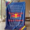 Red Bull Racing Custom Flannel Throw Blanket Print Your Name Text Soft Warm Blanket Holiday Present
