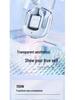 Premium Transparent Bluetooth Earbuds: Long Battery, Noise Reduction, Sports-Ready, Digital Display, Compatible with Apple & Android Devices
