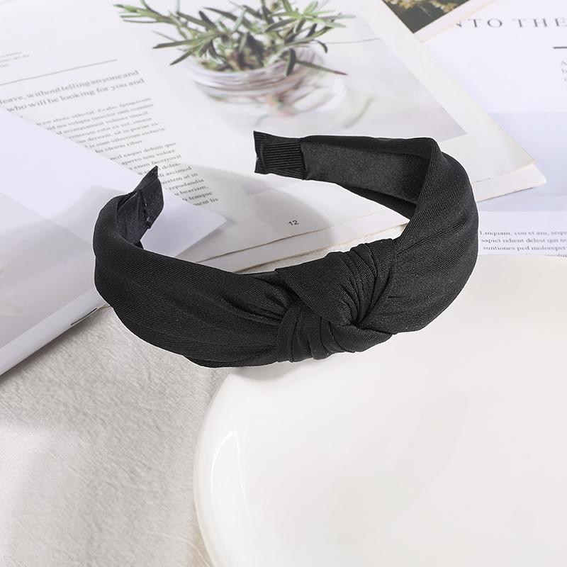 New Headbands for Women Girls Knotted Hair Band Solid Color Hairband Simple Hair Hoop Retro Makeup Headwear Hair Accessories