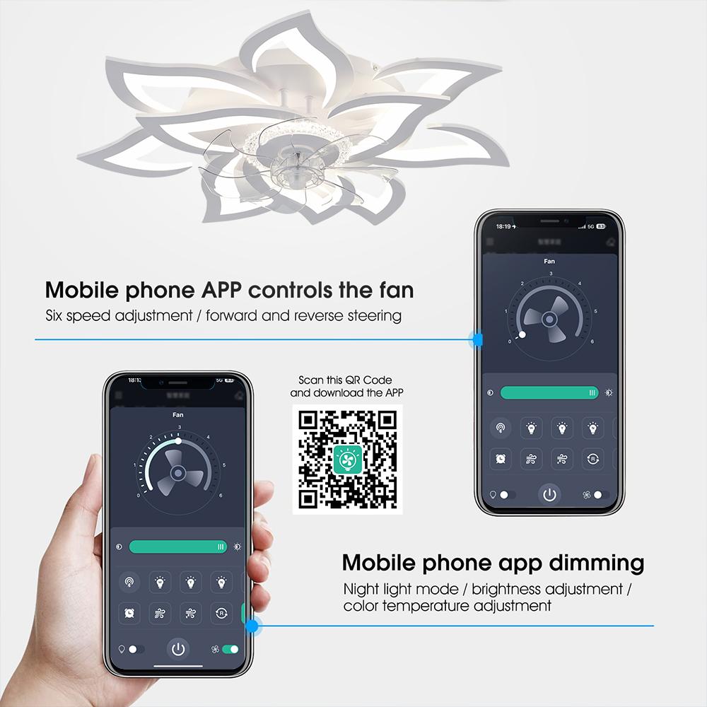 Светодиодный потолочный вентилятор IRALAN, современный умный пульт дистанционного управления, потолочные вентиляторы, лампы для комнаты, ресторана, кухни, украшения дома