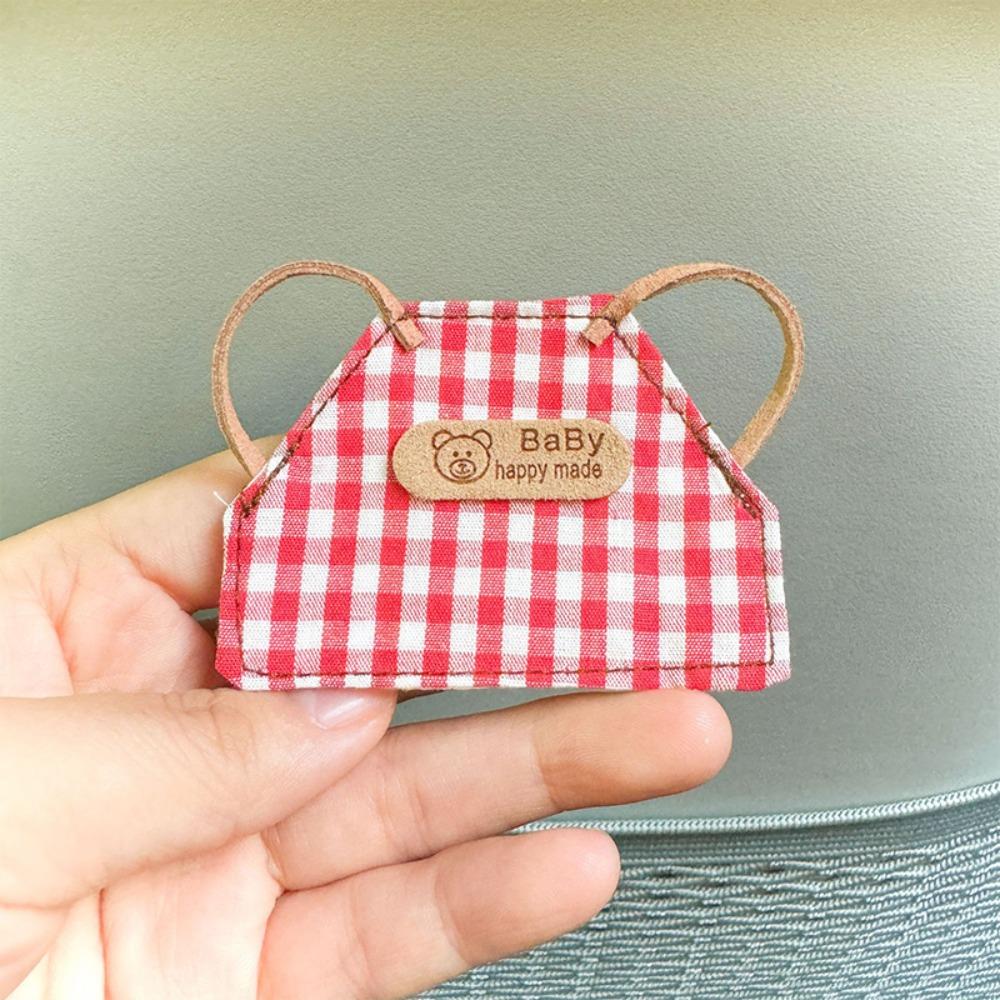 Сделай сам Ретро Одежда для Кукол Клетчатая Полосатая Плюшевая Одежда для Кукол Мини Кукла Кукла Джинсовый Фартук Игрушка для Девочек