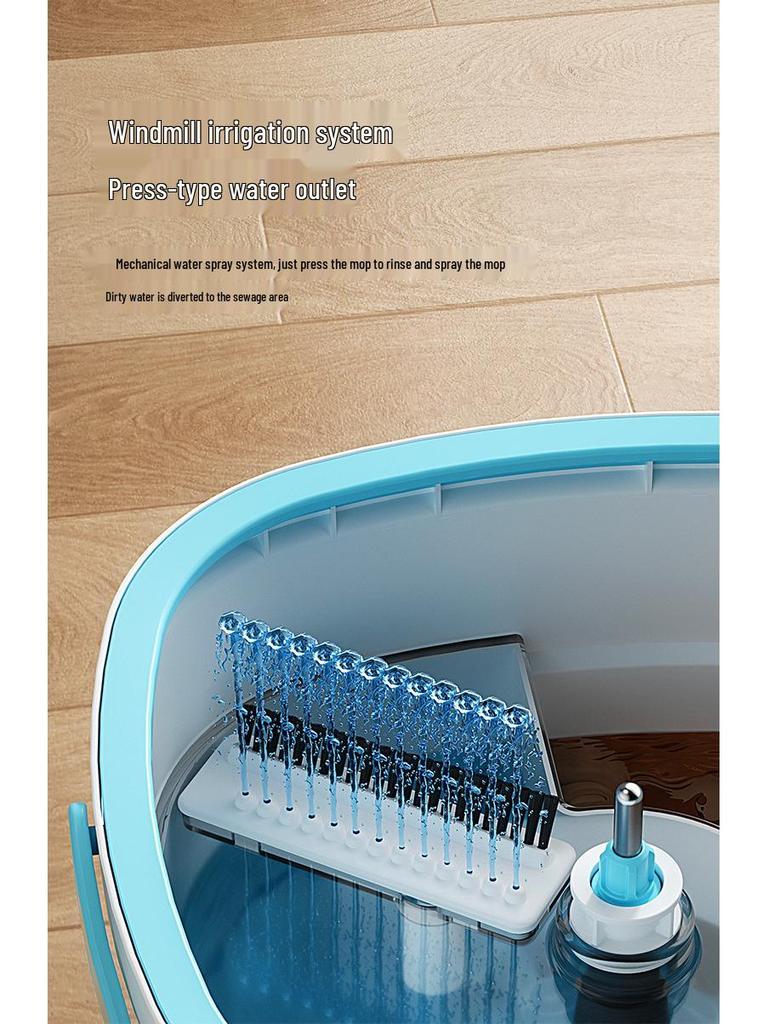 Hands-Free Mop with Clean and Dirty Water Separation - Rotating Household Cleaning Tool