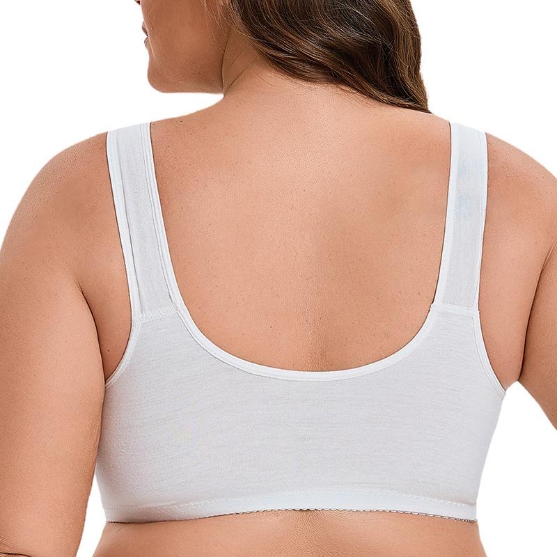 Тонкая чашка спереди с пуговицами для среднего и пожилого возраста нижнее белье женское кружево без стального кольца жилет стиль бюстгальтер больших размеров