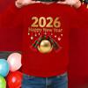 2026 Теплый свитшот с круглым вырезом, теплый и тонкий, подходит для осени