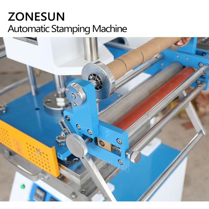ZONESUN ZY-819M Pneumatic Stamping Machine leather LOGO Creasing machine LOGO stampler name card stamping machine