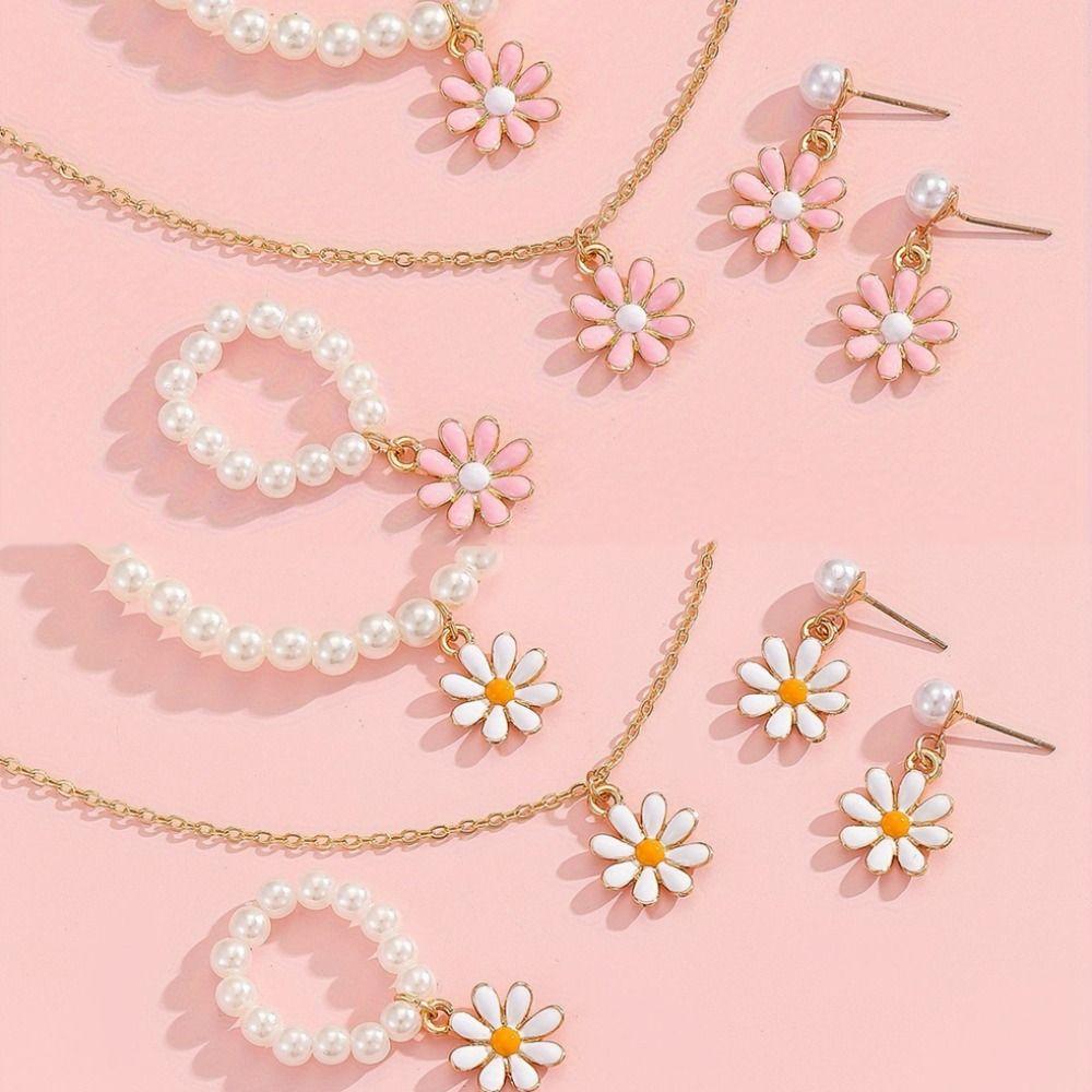 Жемчужные ожерелья Браслеты с дизайном «Бабочка» Модные комплекты ювелирных изделий для детей