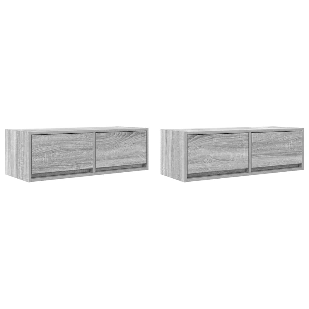 TV Cabinets 2 pcs Grey Sonoma 80 x 31 x 25.5 cm Particleboard