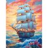 DIY полная круглая алмазная живопись вышивка крестиком 3D милый котенок животное сцена домашний деко художественное здание корабль алмазная живопись 5d алмазная живопись