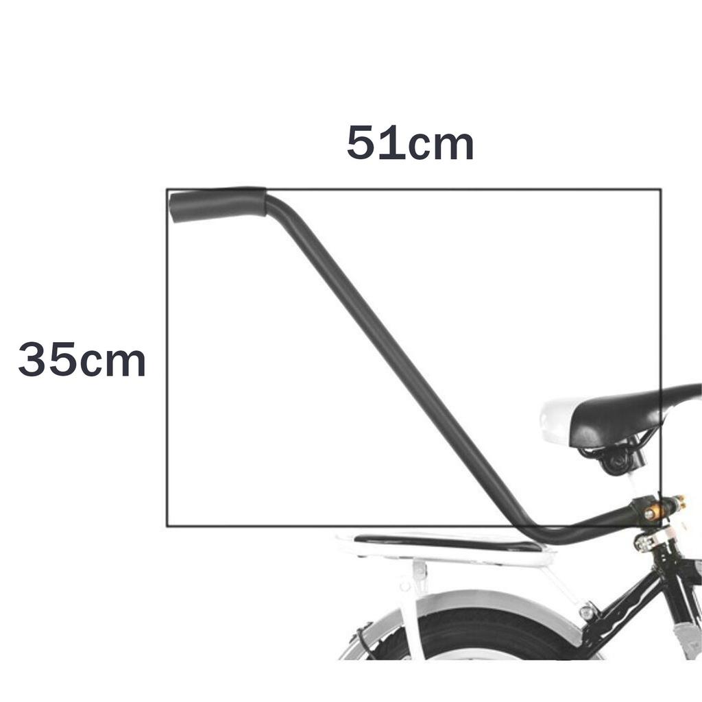 Kids Bike Training Push Handle Metal Anti Slip Bike Training Handle Seatpost Mount Sturdy Cycling Balance Push Bar Accessories