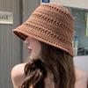 Summer New Hollow Knitted Sun Protection And Sunshade Hat For Women'S Leisure Versatile Small Fresh Fashion Pot Hat