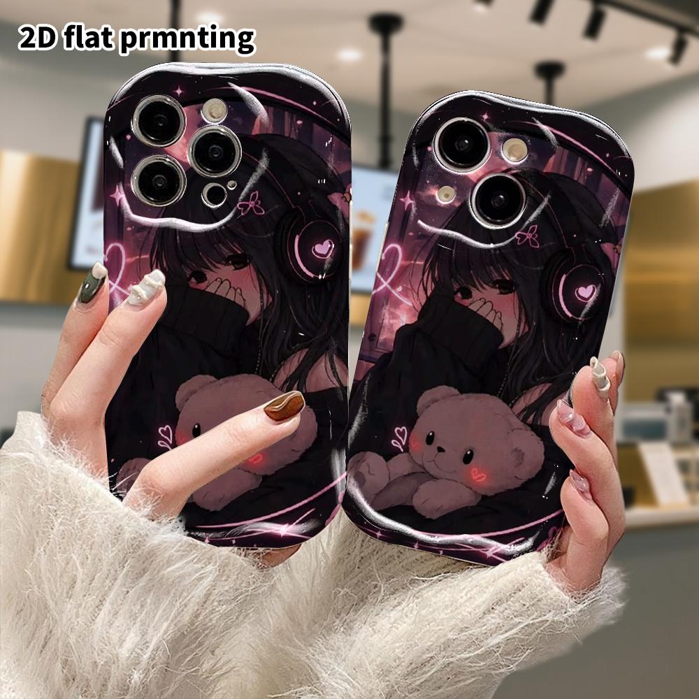 Чехол для телефона: 2D плоский, подходит для iPhone 18 17 16 15 14 13 12 Pro, аниме-девушка, идеальный подарок на Рождество и Хэллоуин
