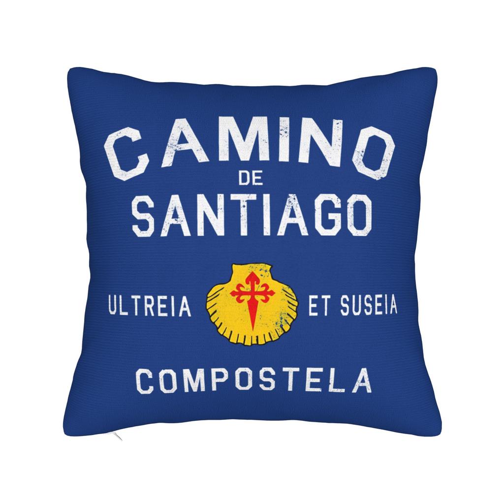 Camino De Santiago Square Pillowcases Polyester Car Shells The Way Movie Cushion Cover Cool Decor Pillow Cover 45*45