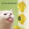 Натуральный шарик для облизывания кошек, вращающийся шарик для еды с кошачьей мятой, болюс для чистки зубов, клейкая зубная паста для моляров для кошек с крышкой
