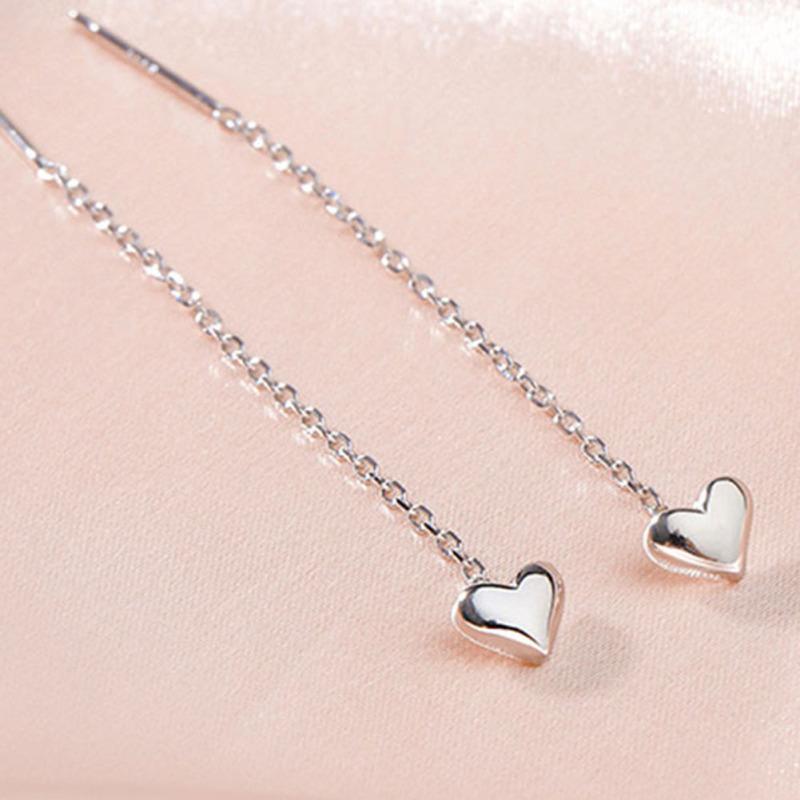 Новый! Женские длинные серебряные серьги с кисточками в корейском стиле, простые универсальные стильные серьги, ювелирные аксессуары