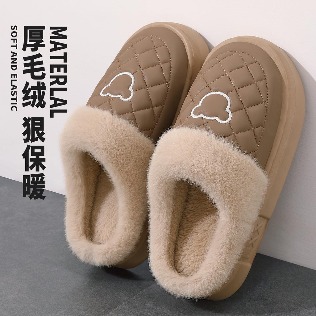 Waterproof winter cotton mop non-slip soft bottom thickened warm couple men and women indoor household silent deodorant