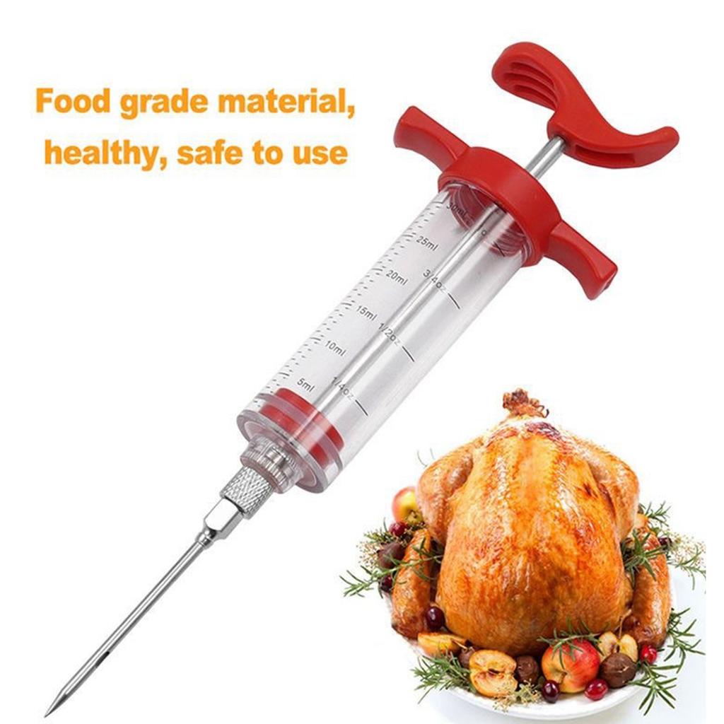 Kitchen Seasoning Syringe Turkey Needle Marinade Syringe Barbecue Syringe Baking Tool Injection Needle