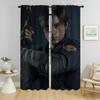 Раздел Leon-Kennedy затемняющие шторы для гостиной занавески на Хэллоуин тюль для спальни жалюзи шторы 2 шт.