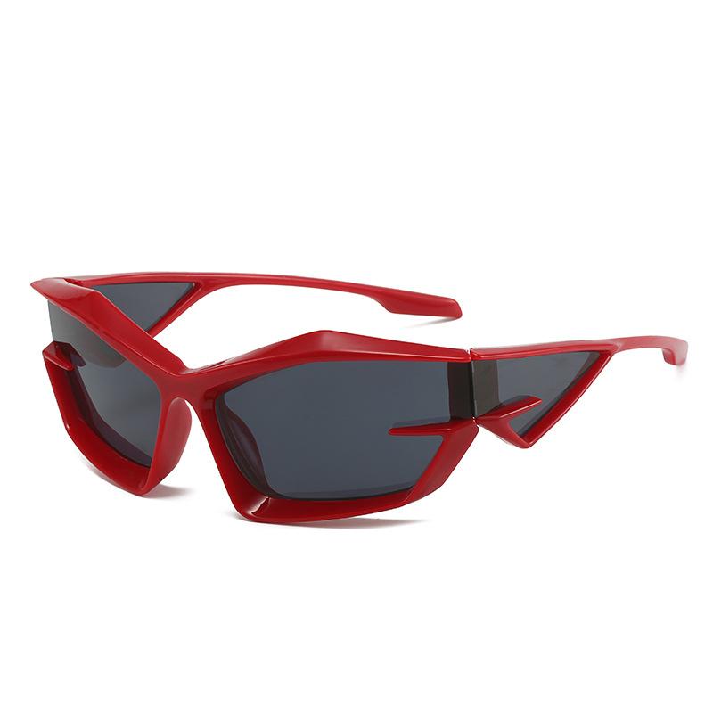 Personalized new cat eye sunglasses, European and American trend street photography hip-hop special-shaped glasses fashion sunglasses