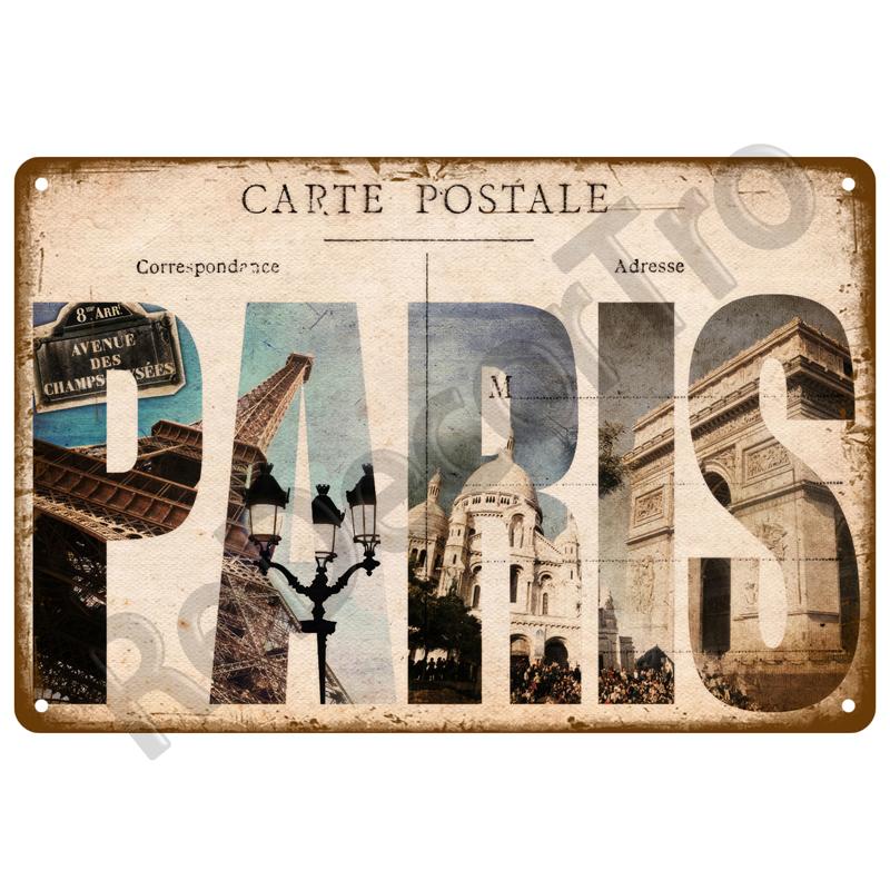 Винтажные летние пляжные металлические вывески, знаменитый городской пейзаж, постер, жестяная вывеска, ретро настенный художественный декор для гостиной, дома, на берегу моря