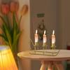 3 Arm Candelabra Candle Holder for Home And Events, Sled Shape Design