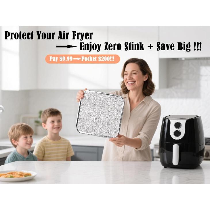 Splatter Screen for Air Fryer: Magnetic Fine Mesh Stainless Steel - Blocks 95% Grease - Shields Coils in 5.7-12 QT tant/Cosori
