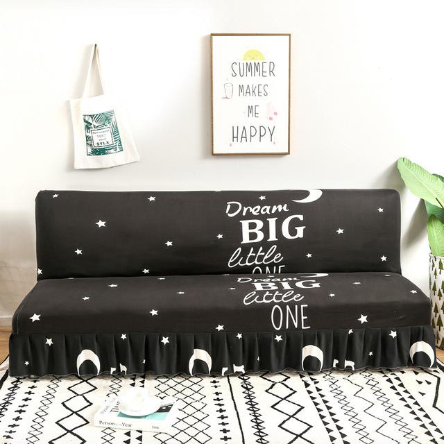 Чехол для дивана Modern Floral Series с юбкой по краю для складного дивана без подлокотника, всеобъемлющий эластичный защитный чехол