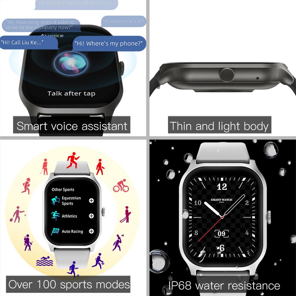 OLEVS 8205 Smart Watch Fashion Original 2.01Inch Touch Screen IP68 Waterproof Sports Bluetooth Smartwatch Compatible Android iOS