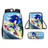 Набор мультяшных рюкзаков Соник из дышащей ткани Оксфорд для учеников начальной школы